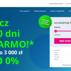 Prestito – Pożycz na 40 dni za DARMO! Nawet do 3 000 zł  RRSO 0%